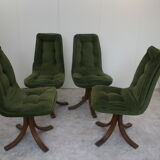Chaises vintage dossier haut