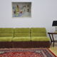 Green and brown corduroy modular sofa, 1970s.