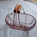 Small red metal basket