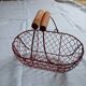 Small red metal basket