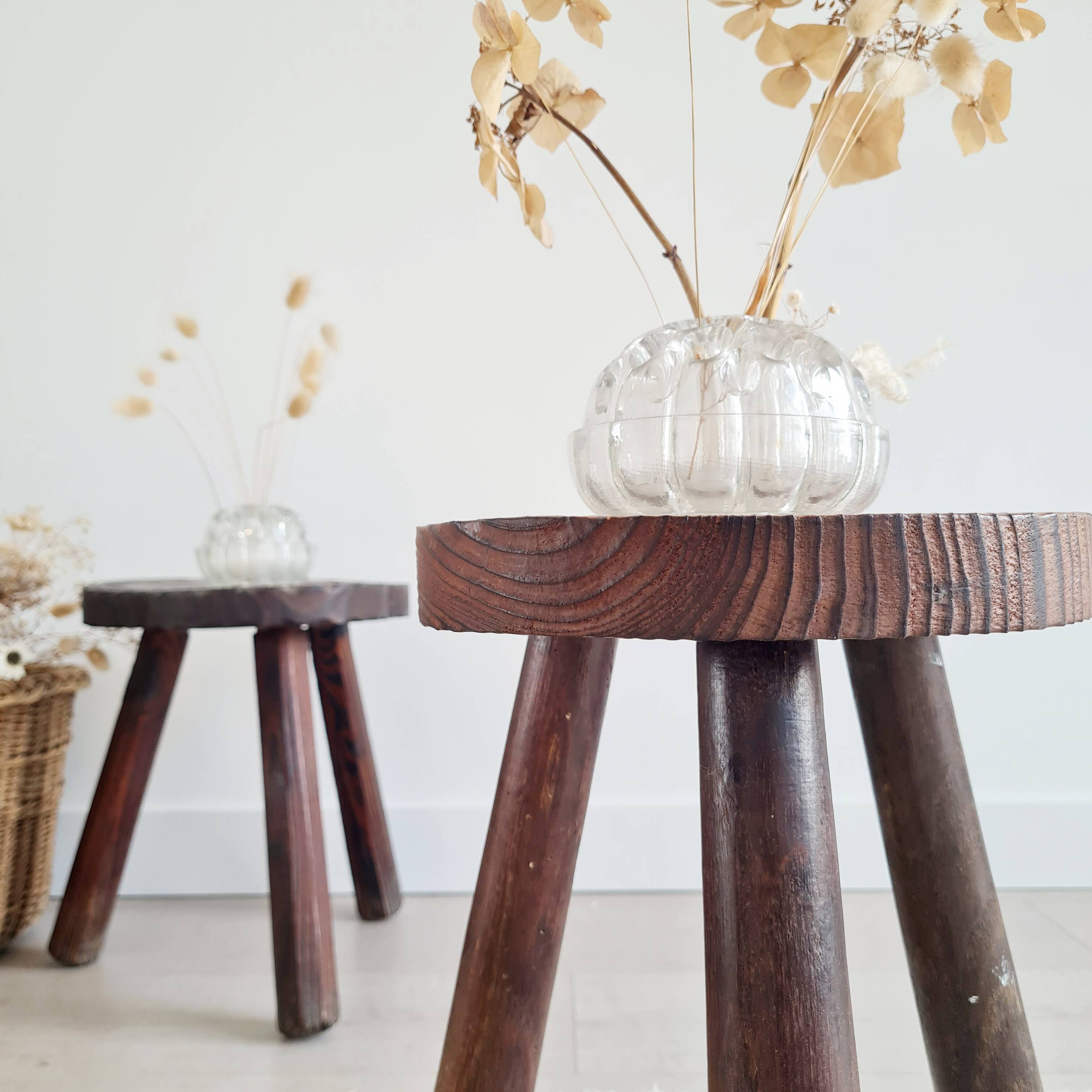 Wooden tripod stool - antique shepherd's stool