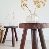Tabouret tripode en bois - tabouret de berger ancien