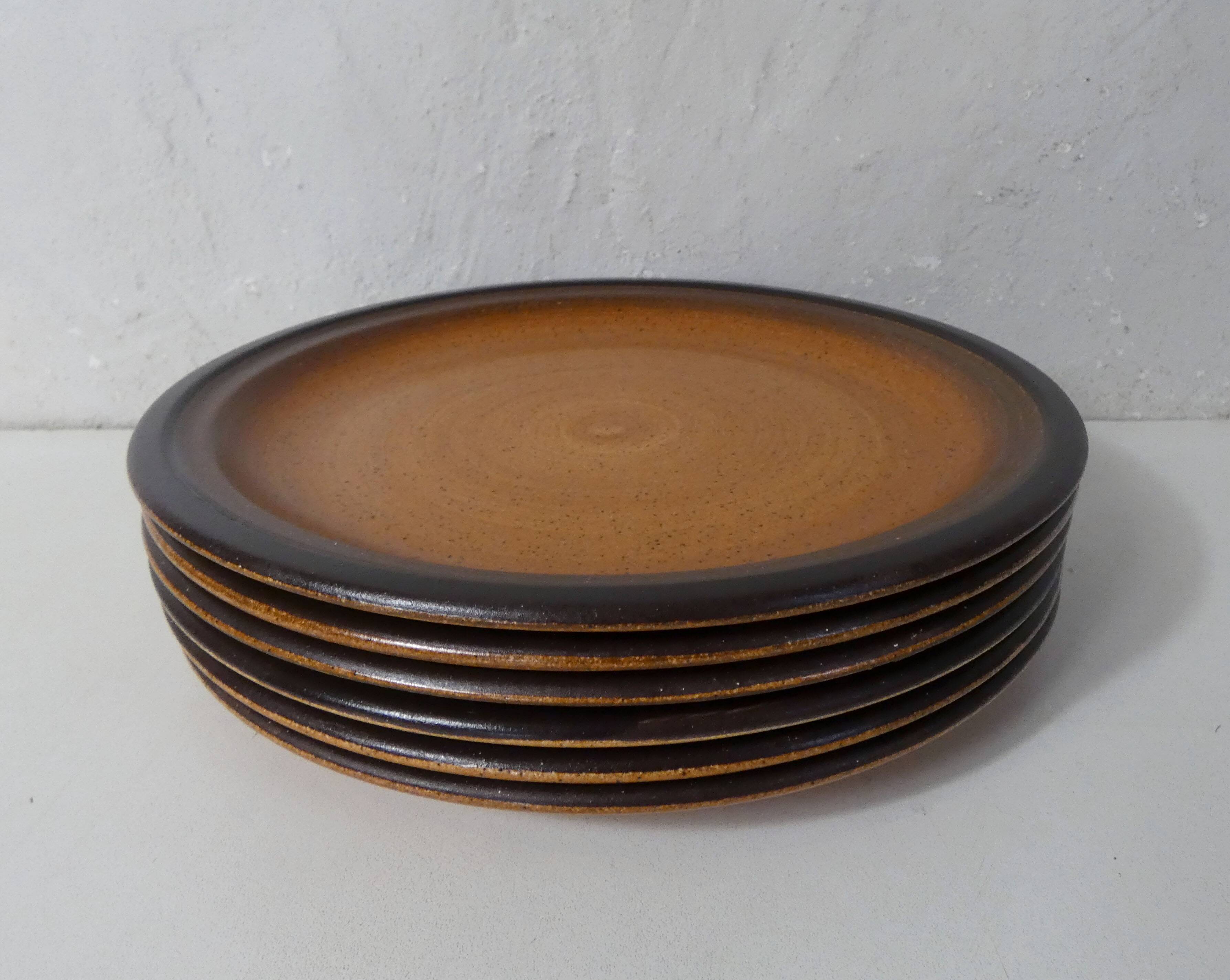 6 stoneware dinner plates