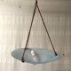 Art Deco pendant light in light blue Clichy glass - 1930s/40s