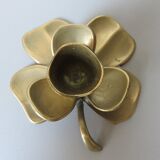 Flower candle "4-leaf clover" in 70s brass