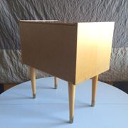 French vintage bedside in varnished blond wood 60