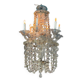Lustre sac de perle vénitien en verre de Murano vers 1900
