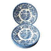 6 vintage ceramic dessert plates, churchill the georgian collecti