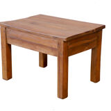 Bedside table - side table in natural burmese teak