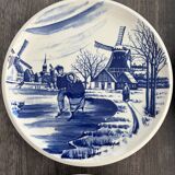 4 Delft Boch dinner plates