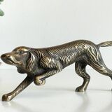 Vintage solid brass decorative dog
