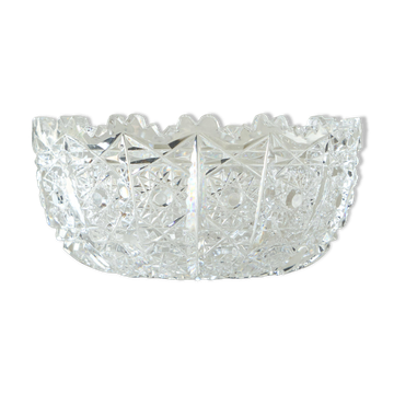 Decorative crystal snowflake bowl, early 20th century.
