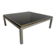 Large Flaminia coffee table designed by Willy Rizzo from the 1970s, metal and stone.