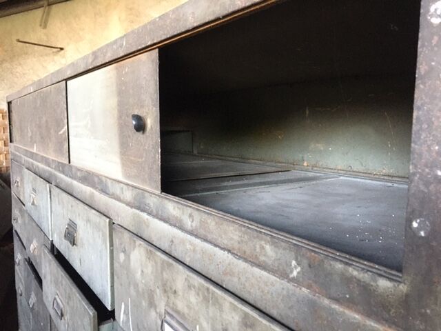 Furniture of trade old metal and wood industrial style