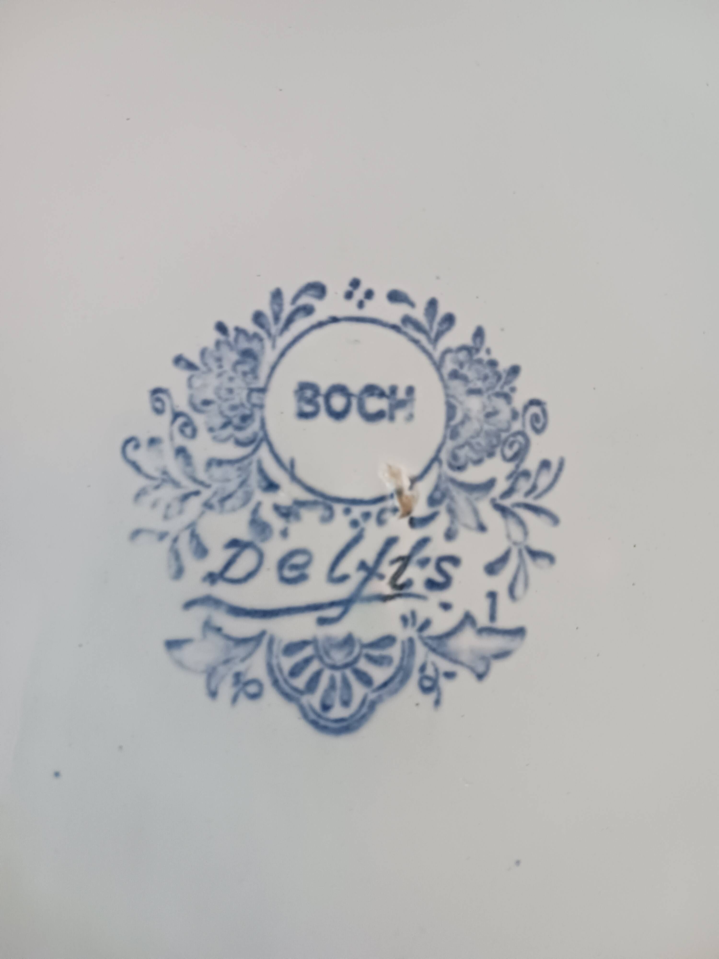Large blue Delft plate from Boch.