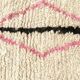 Boujaad Berber rug in pink and black colored wool woven in Morocco 220x140cm