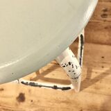 Vintage mint and white stool