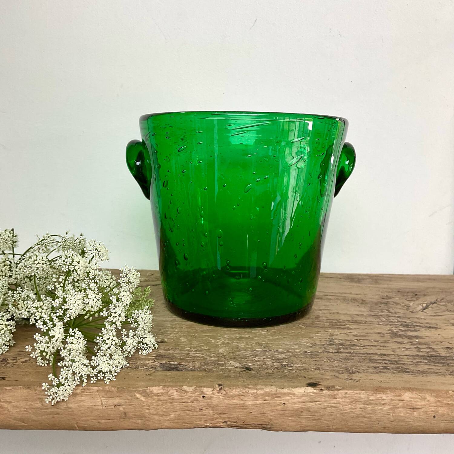 Bubble glass ice bucket “Biot” France