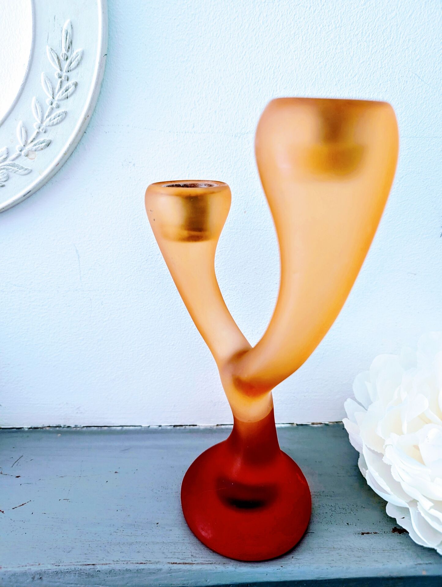 Vintage Candle Holder "Caution Curves" 1980s