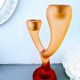 Vintage Candle Holder "Caution Curves" 1980s