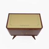 Pair of Mid-Century Modern Italian Walnut and Thuja Root Nightstands, 1950s