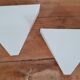 Pair of triangular lacquered metal sconces
