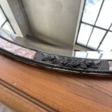 Miroir art déco rose ovale 80x47cm