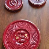 Set of Coasters and Two Bottle Coasters from the 30s/40s in Verceram Ceramic