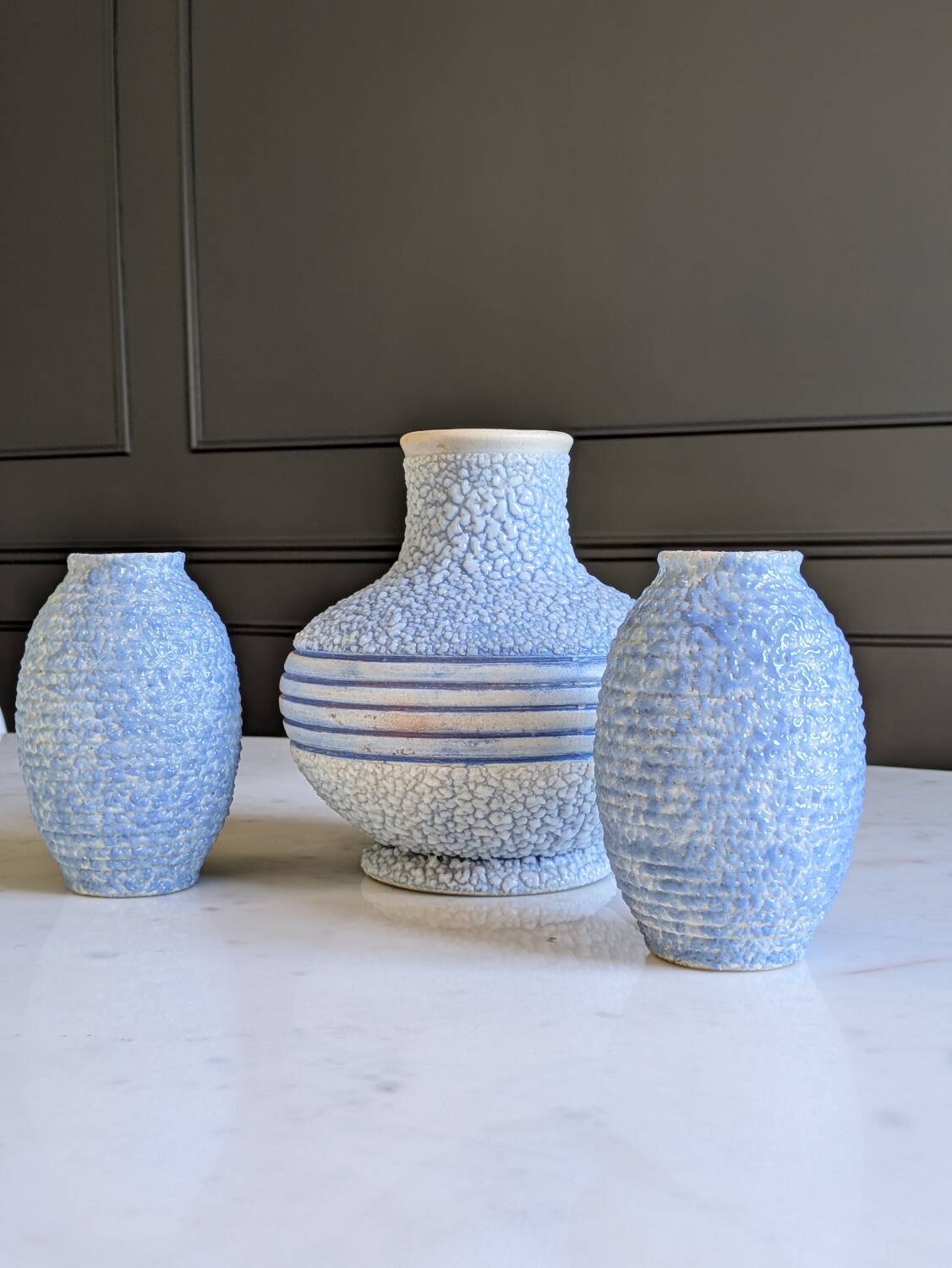 Art Deco vase trio ODYV