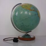 Vintage Illuminated Duo Glass Globe by Paul Oestergaard for Columbus, Germany, 1950s