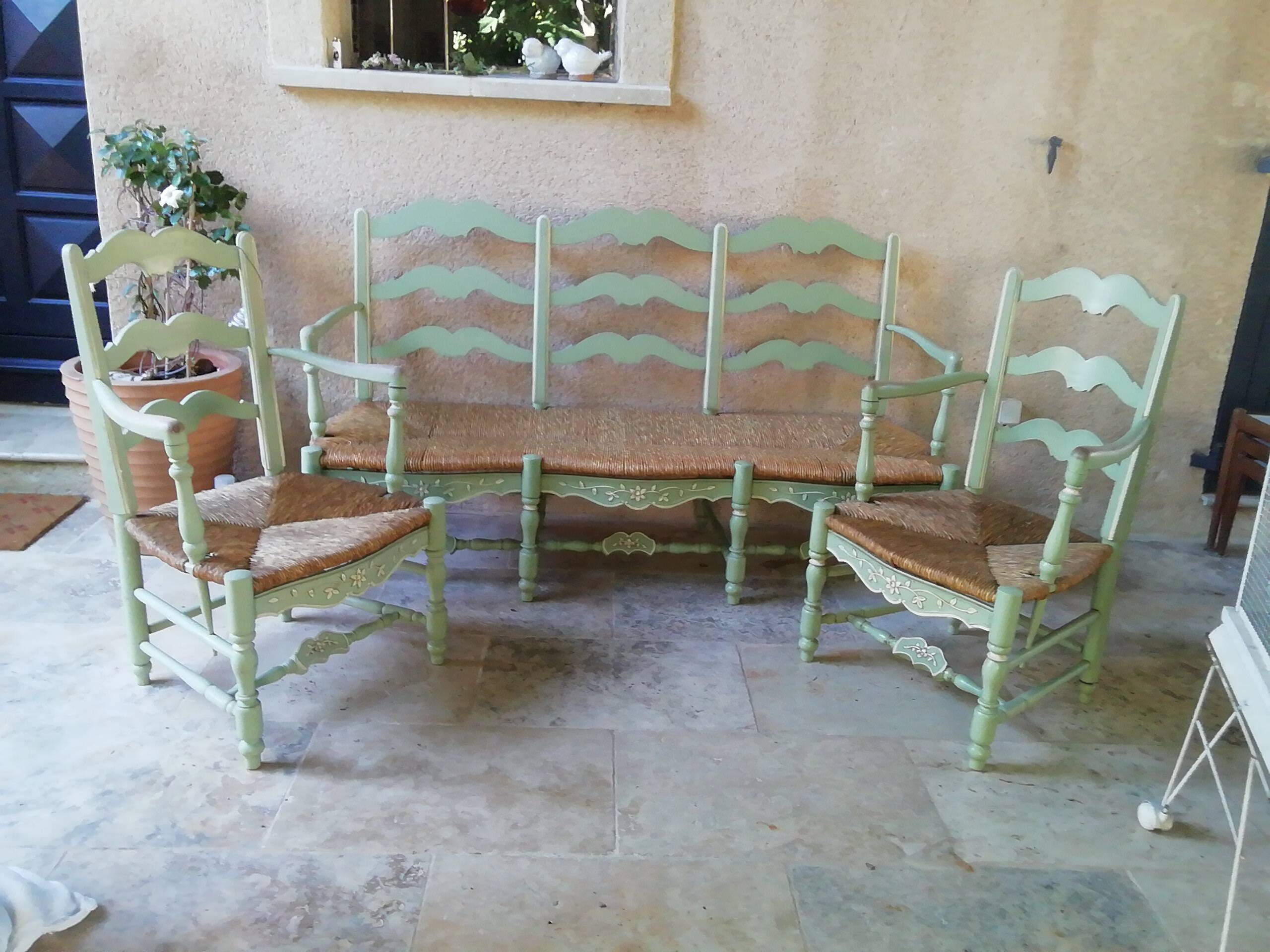 Salon radassier et 2 fauteuils