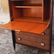 Secrétaire vintage année 60 en acajou marque Mobilor