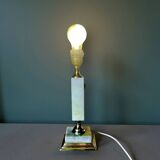 Vintage lamp base in onyx and gilded brass