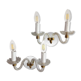 Pair of glass wall light
