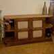 Unique old TV cabinet in raw solid oak.