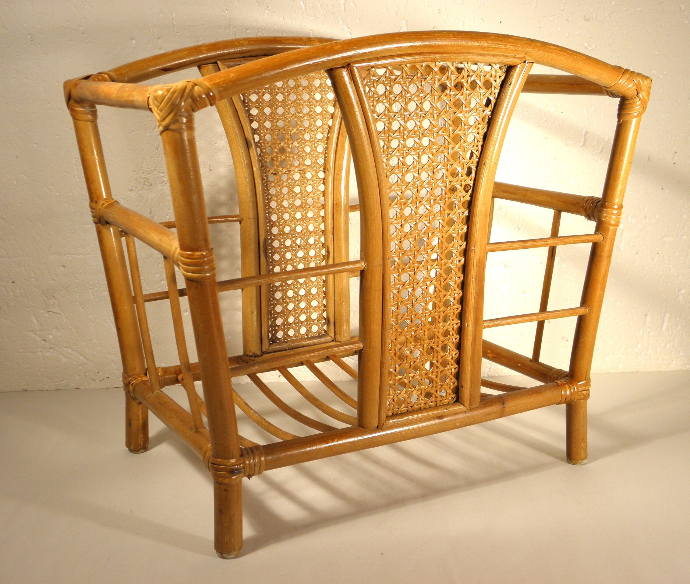 Rattan and canning magazine holders