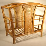 Rattan and canning magazine holders