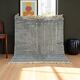 Light grey wool Berber rug size 150 x 250 cm