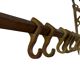 Vintage wall coat rack in copper / hanging coat rack