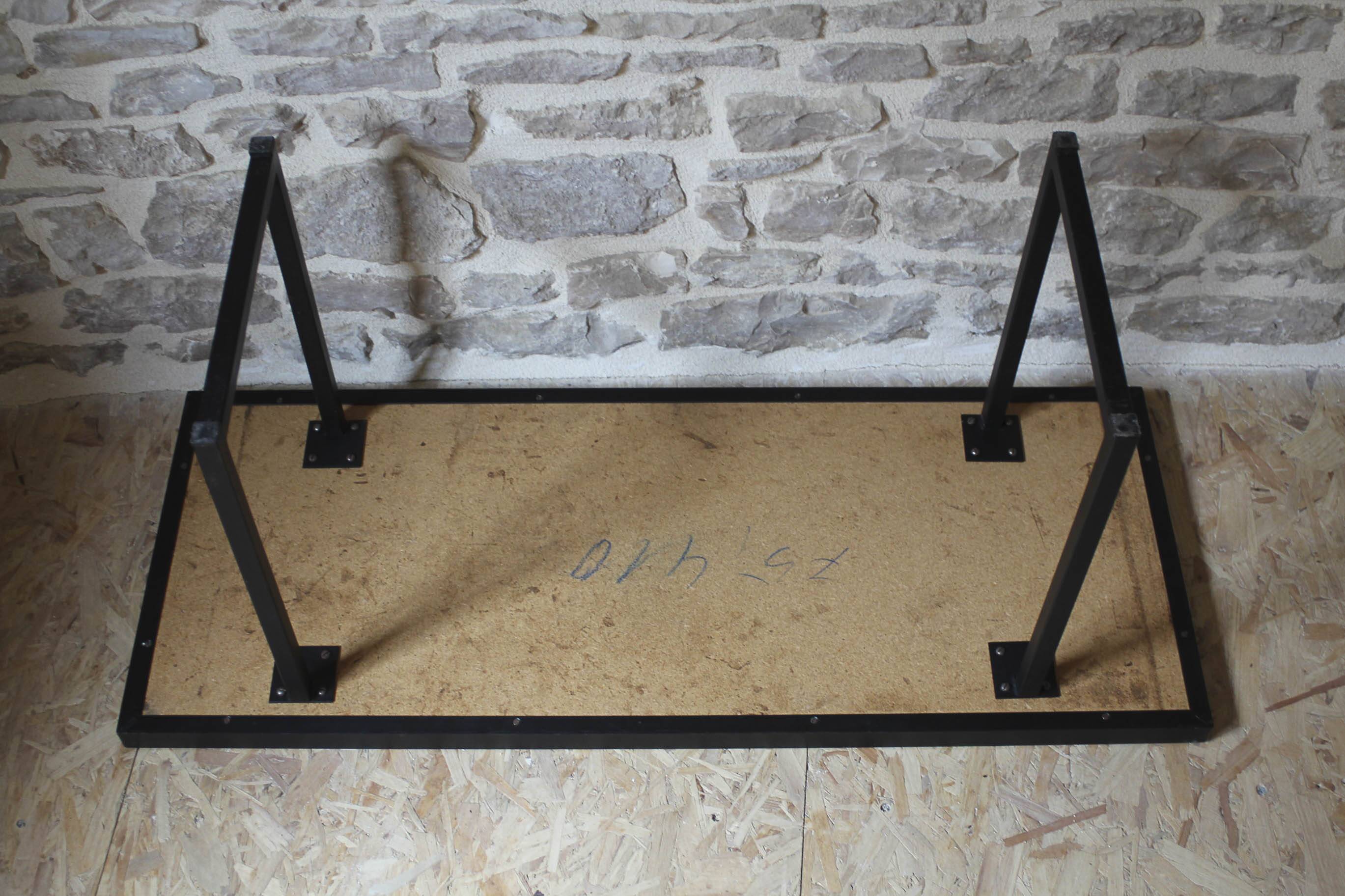 Ceramic and metal coffee table 60s