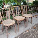 Lot of three old bistro chairs