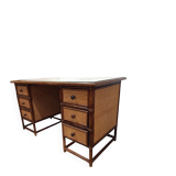 Vintage bamboo and cane desk