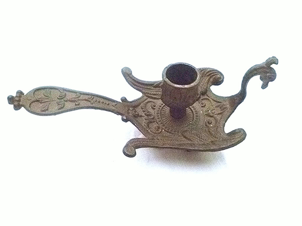 Swan brass candle holder