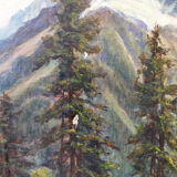 Old oil canvas turned it green 43 x 54cm