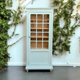 Antique celadon glass Parisian wardrobe H162