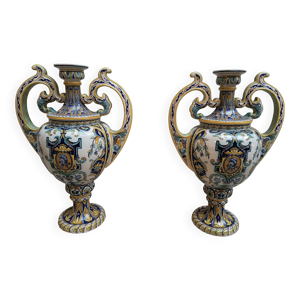 2 vases double anses