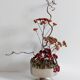 Vintage stainless steel and crystal flower stand