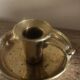 Cave rat brass candle holder