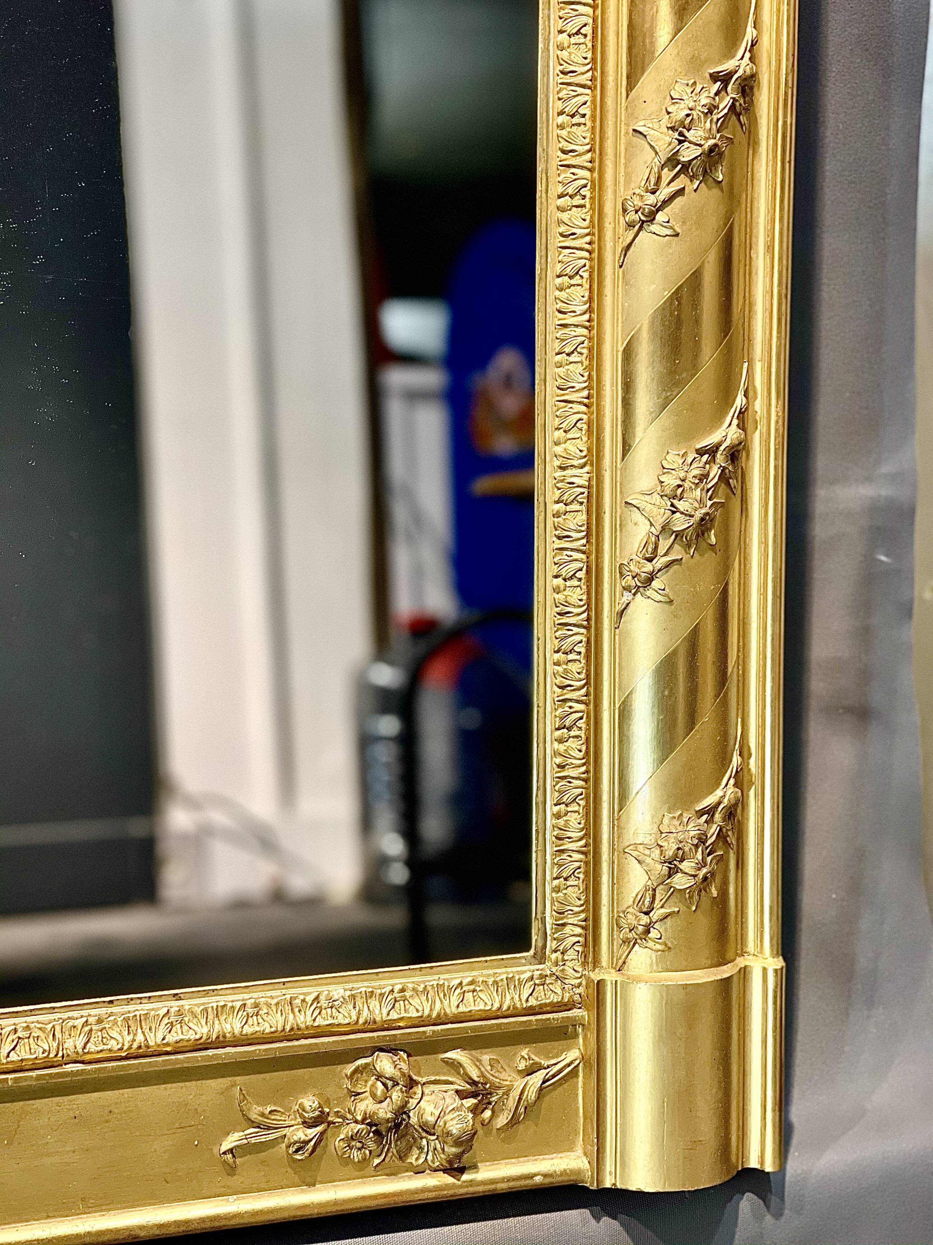 Ancient mirror 177x117 cm from Napoleon III era very good condition