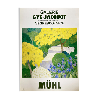 Affiche de Roger Mühl pour la Galerie Gye-Jacquot, Negresco Nice